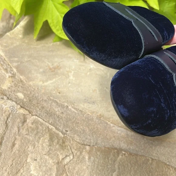 Birdies Phoebe Blue Velvet Slip-On Penny Loafer - Picture 7 of 13
